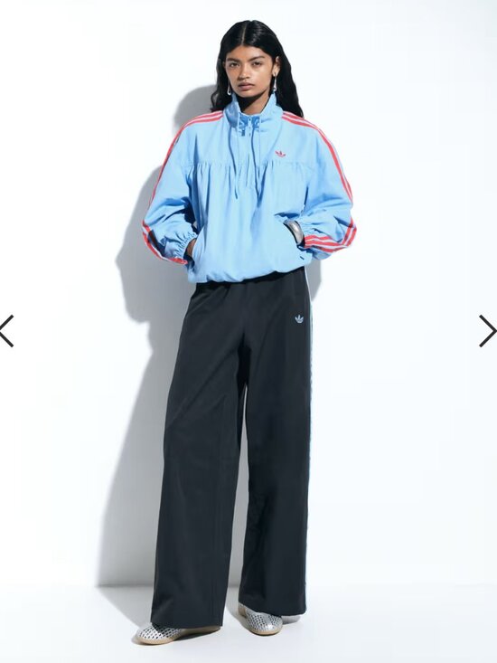 adidas Originals Pants - adidas Originals x ASOS women's wide leg track pants in navy, size small